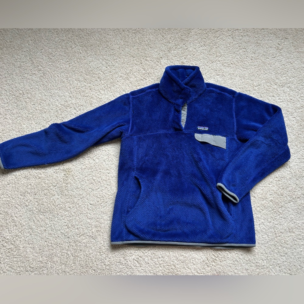 Patagonia Royal Blue Fleece Turtleneck Sweater